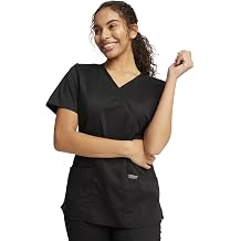 Cherokee Scrubs Top for Women Mock Wrap with 3 Pockets, Soft, 2-Way Stretch & Durable Fabric - WW610