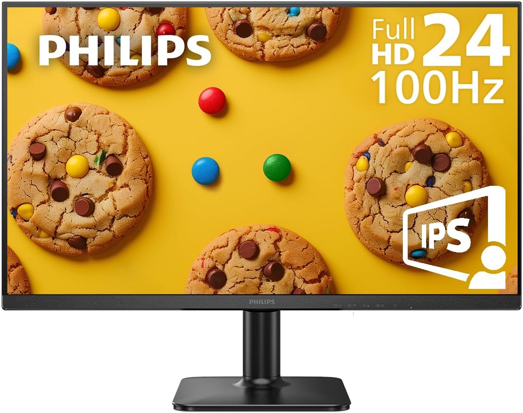 PHILIPS 24E2N1100B Full HD (1920x1080) 100Hz IPS Screen, VESA, 1 HDMI Port, 1 VGA Port, Eye Care, 4 Year Early Replacement Warranty