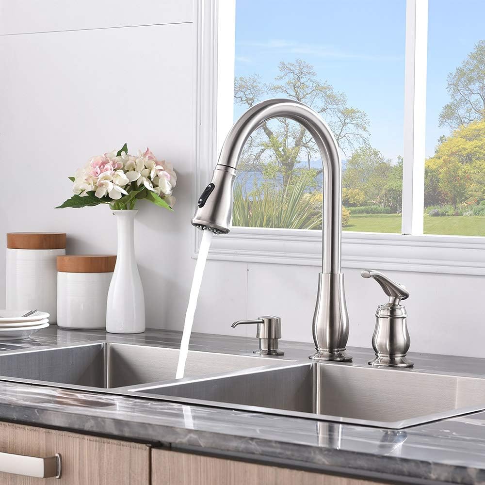 Friho LeadFree Commercial 3 Hole High Arch Stainless Steel