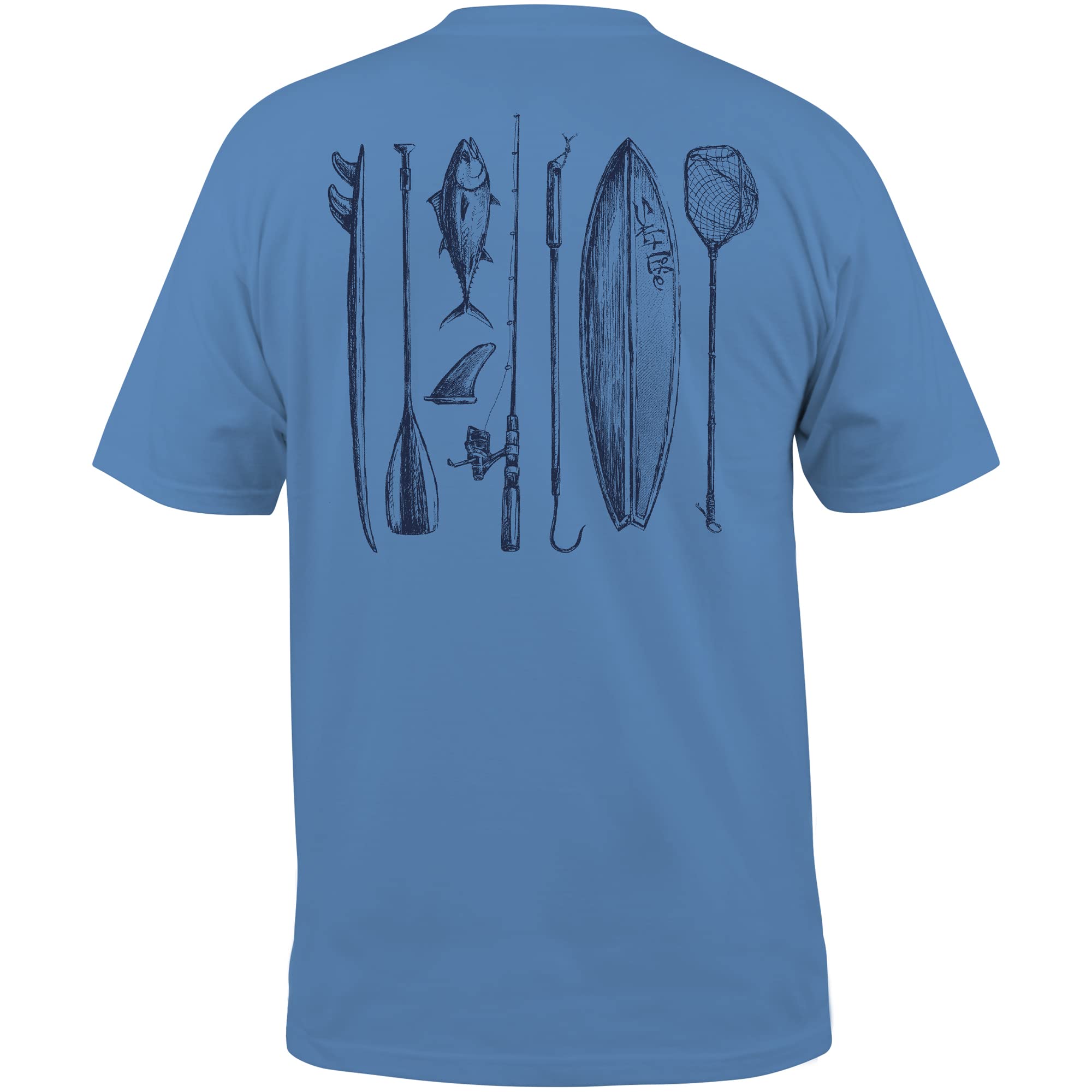 SALT LIFE mens Geared Up Short Sleeve Comfort Fit Tee Shirt T-Shirt