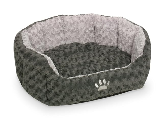 Nobby - Cama Ovalada SEOLI (65 x 57 x 22 cm), Color Gris Oscuro