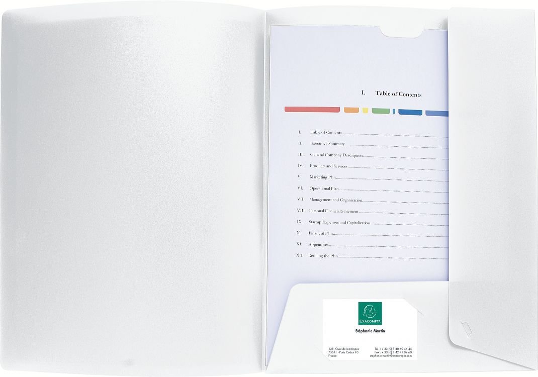 Exacompta Kreacover Presentation File Personalisable Polypropylene A4 White Ref 43008E [Pack of 30]