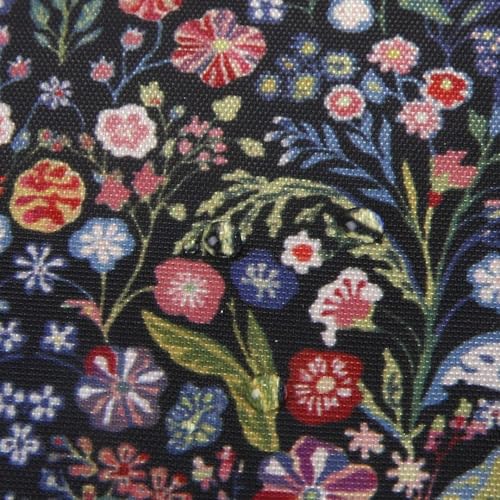 Sac à bandoulière de voyage Eco Chic pliable en tissu recyclé noir fleuri - 7