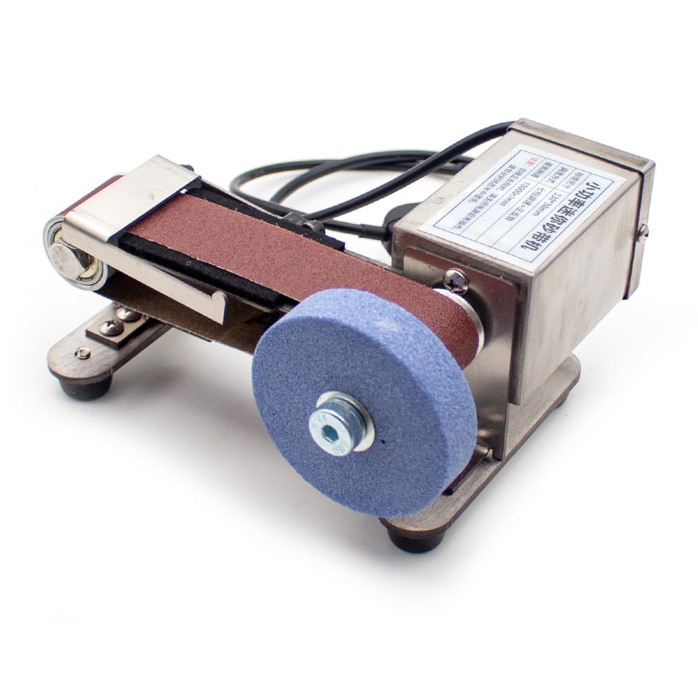 Toplionace Afiladora de Banda Refrigerada Por Agua - Afilador de Cuchillos Eléctrico de Acero Inoxidable 304, Uso Dual en Seco y Húmedo con Adaptador Universal