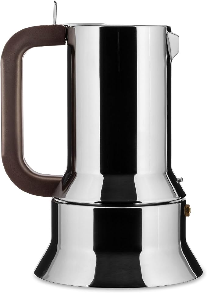 Alessi 9090/M - Design Stovetop Espresso Coffee Maker, 18/10 Stainless Steel, Mirror Polished