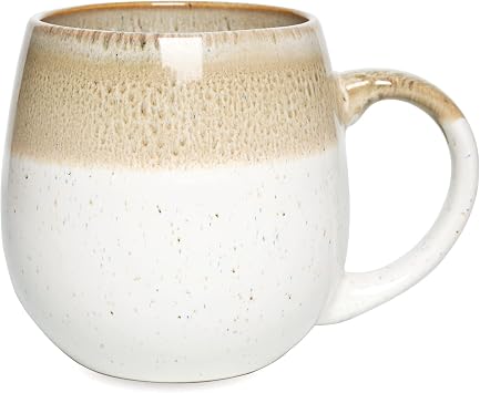 Bosmarlin Large Ceramic Coffee Mug, 21 Oz, Big Tea Cup for Office and Home, Dishwasher and Microwave Safe Clay