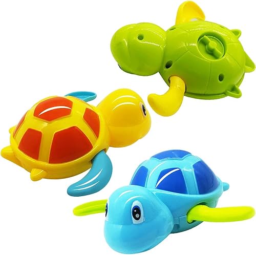 3 juguetes de baño de bebé 3 juguetes de tortuga de viento para bebé juguetes de animales de baño flotantes para niños pequeños piscina infantil