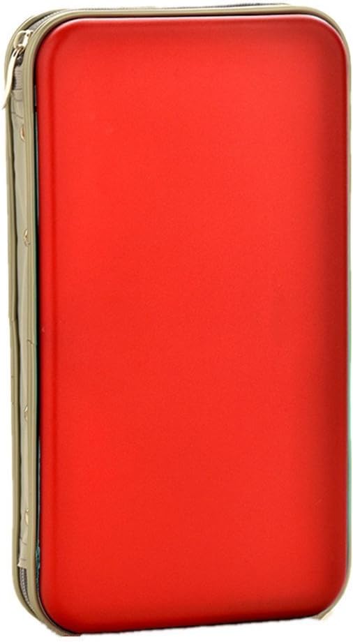 Yamde 72 Capacity Classic CD/DVD case Wallet, Storage,Holder,Booklet,Cases Binder(red)