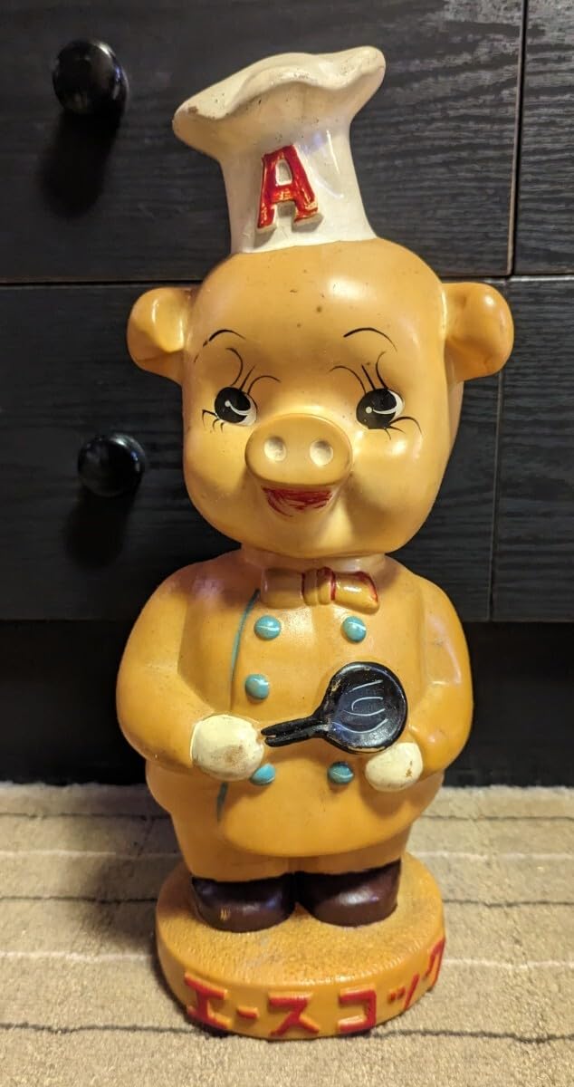 Amazon.co.jp: レトロ！エースコック ぶた店頭用ソフビ！当時物