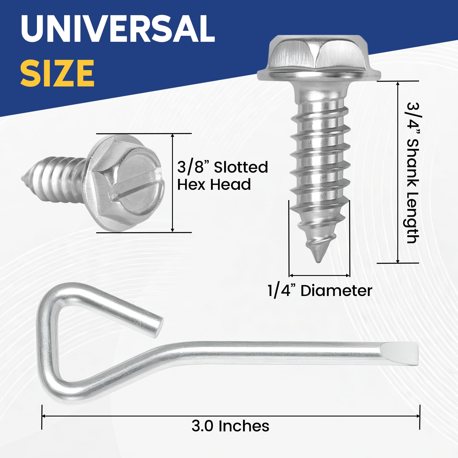 Stainless License Plate Screws - 8 Pack -2 Stainless License Plate Screws - 8 Pack -2
