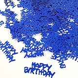 Happy Birthday Confetti for Party Decorations - Blua Table Confetti for Party Decorations, Glitter H