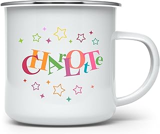 Personalized Enamel Mug, Kids Camp Mug, Children Enamel Mug, Kids Cup Toddler Gift, Custom Name Mug, Birthday Gift For Kids, Cute Rainbow Mug