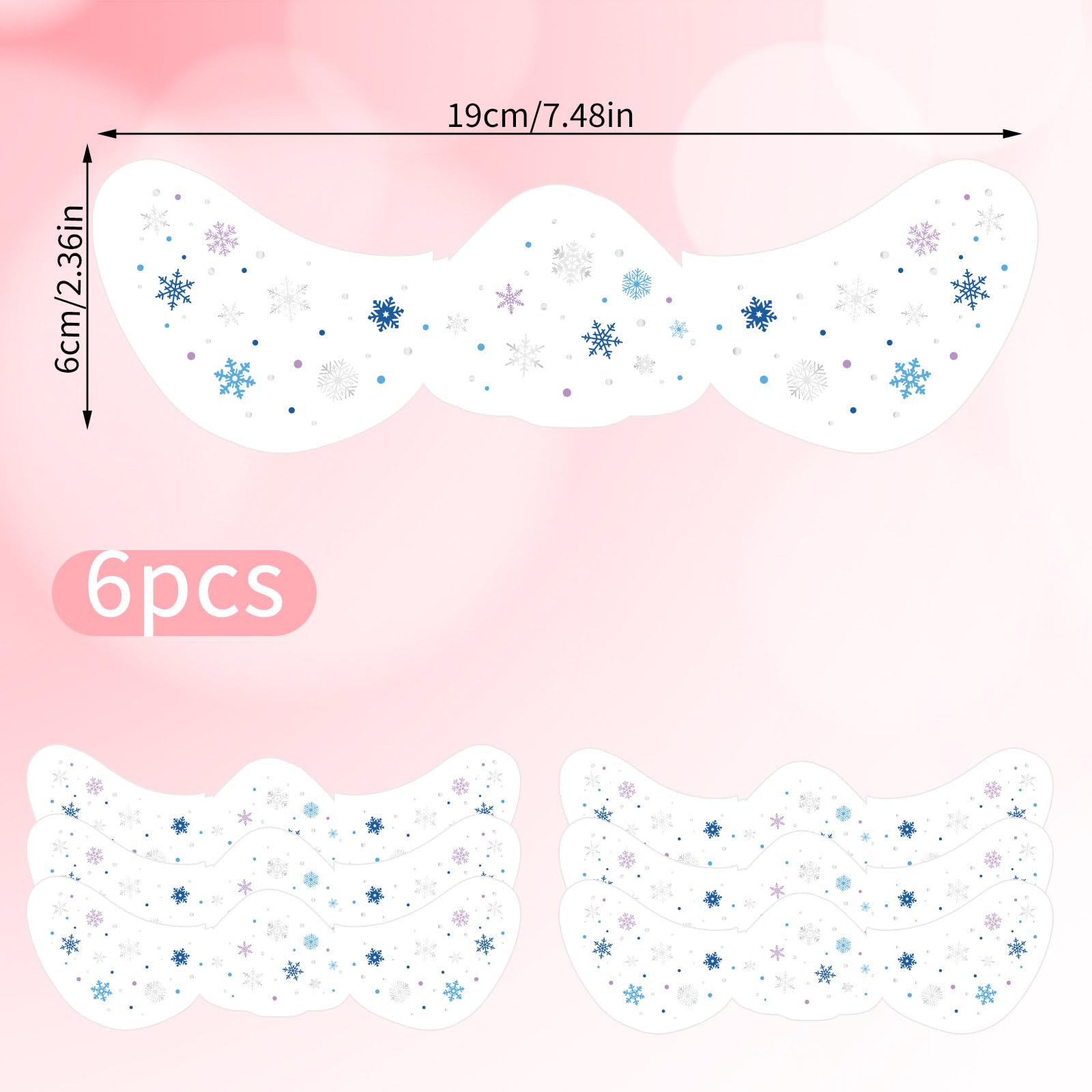 6pcs Snowflake Face Freckle Tattoo Stickers - Image 2