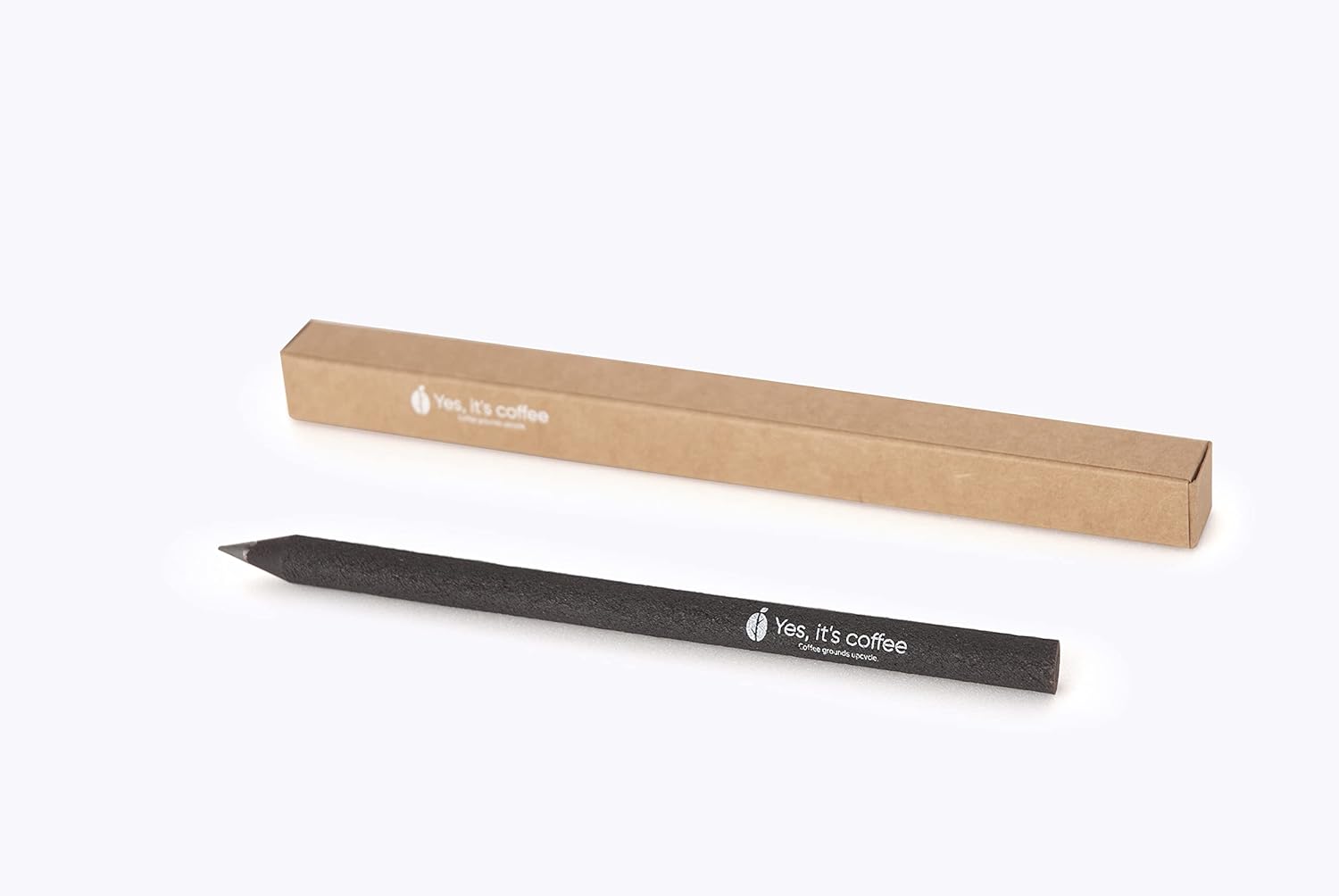 No Toxic Coffee pencil(Hand made) 100% Natural Used Coffee Ground Eco-pen (8EA, With logo)