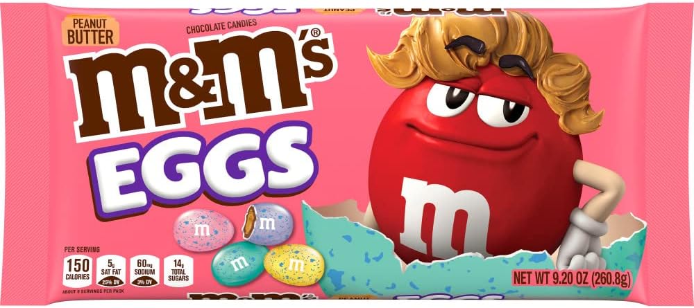 M&M'S Peanut Butter Chocolate Speckled Easter Egg Candy, 9.2 oz Bag