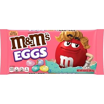 M&MS Peanut Butter Chocolate Speckled Easter Egg Candy, 9.2 oz Bag