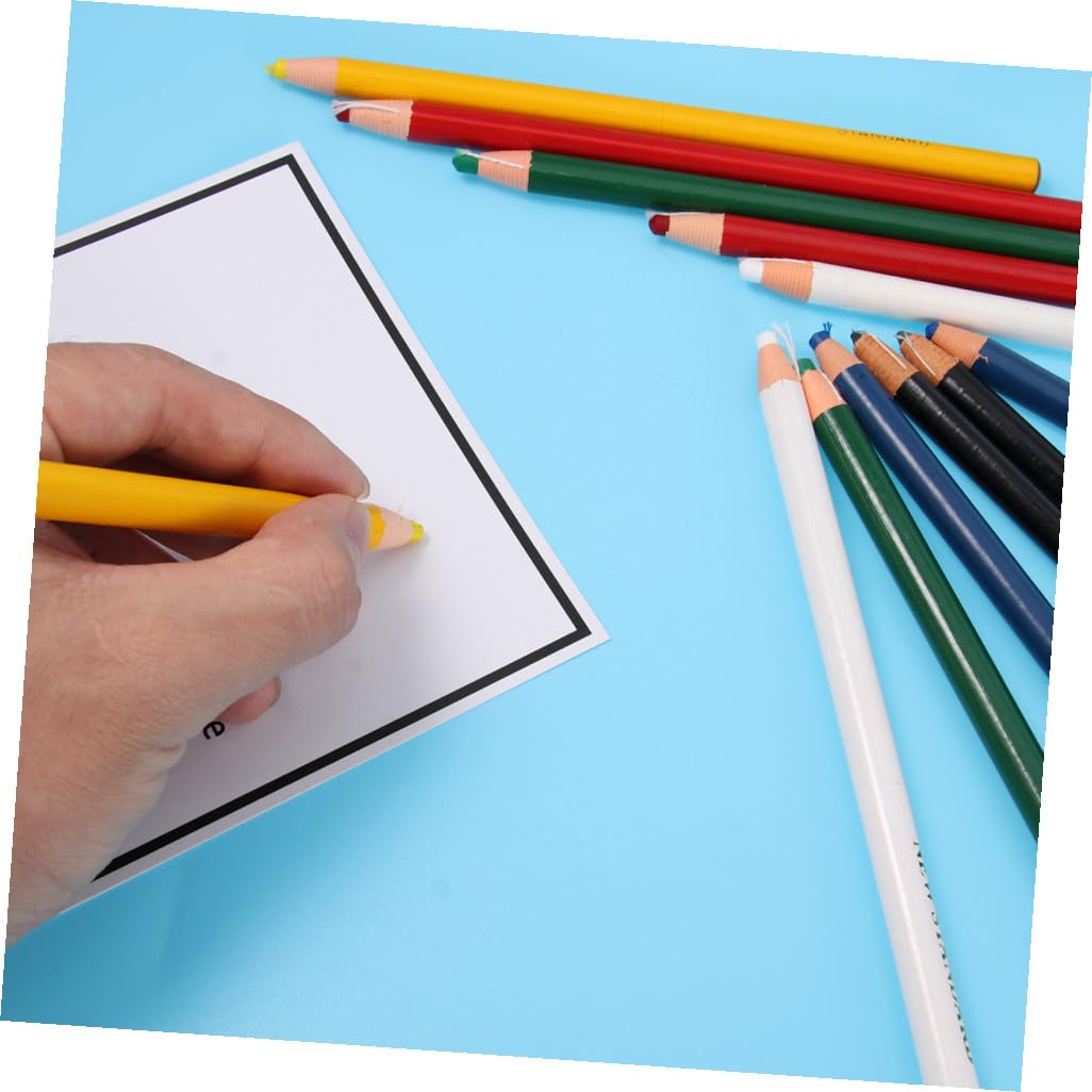 Tofficu 36pezzi Gessetti Cancellabili Per Tessuti e Pelle Marker Peel-off Colori Nero Rosso Blu Verde Giallo Bianco Per Cucito Disegno e Lavori Creativi