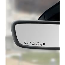 SCUARI 4PCS Car Stickers,Cars Decals,Car Accessories Trust in God Rearview Mirror Sticker,Auto Stickers and Decals,Auto Decals for Women,Trust in God Mirror Decoration,Fits Most Vehicles (Black)