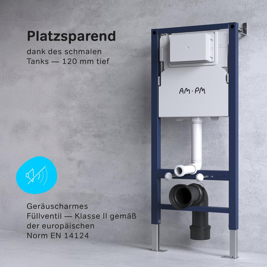 AM.PM IIS90201.LA1900 Set: Wand-WC + Vorwandelement + Drückerplatte (IIS90201+LA1900)