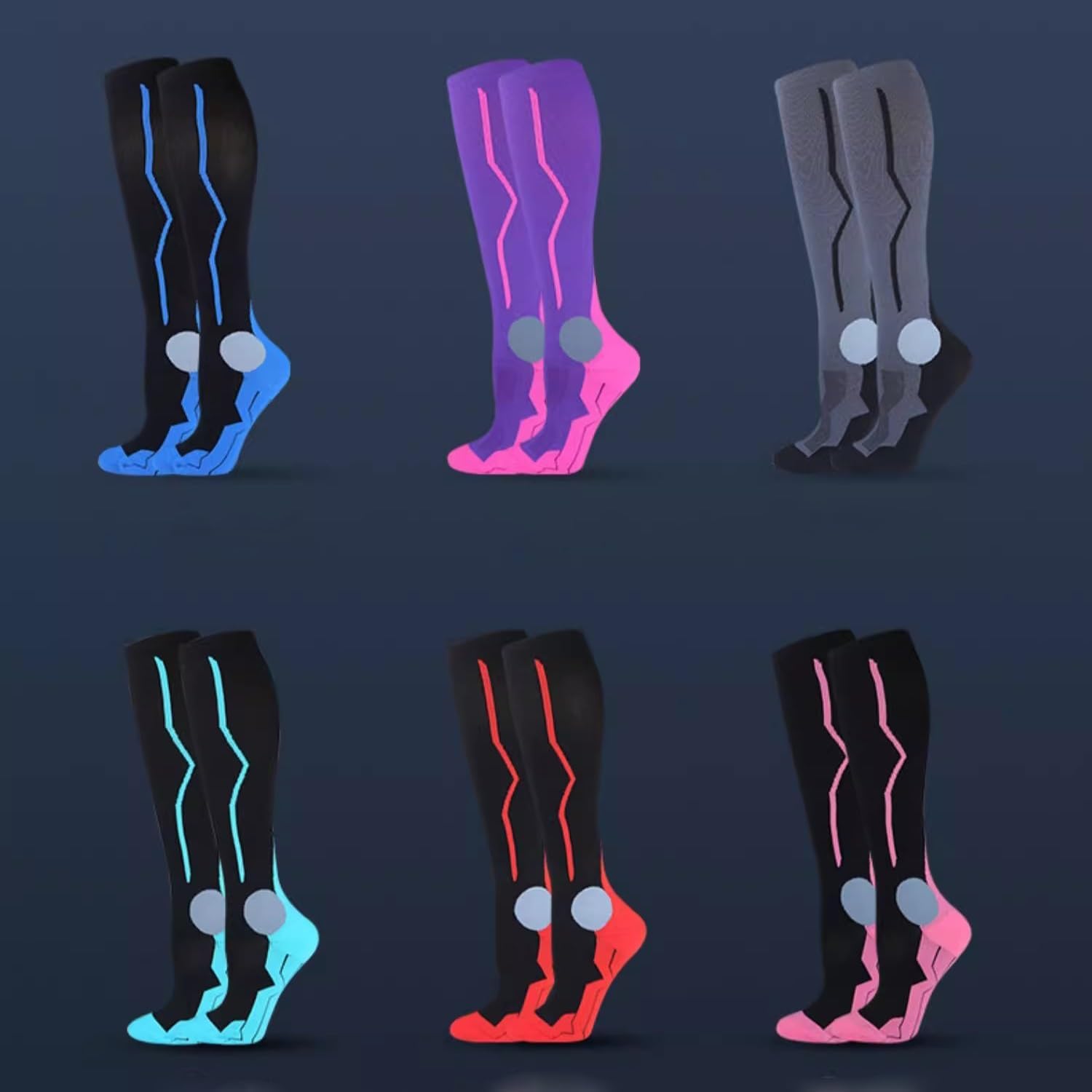 Sports Socks Women's mid-length tube Pressure calf Compression Running Skipping rope Elastic