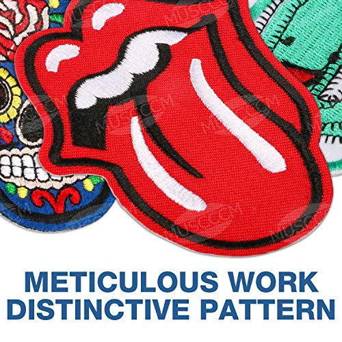 Iron On Patches, Muscccm 20 Pcs Embroidered Flowers Patches Applique Kit Assorted Size Decoration Sew On Patches For Clothing, Jackets, Backpacks, Jeans #TOP3