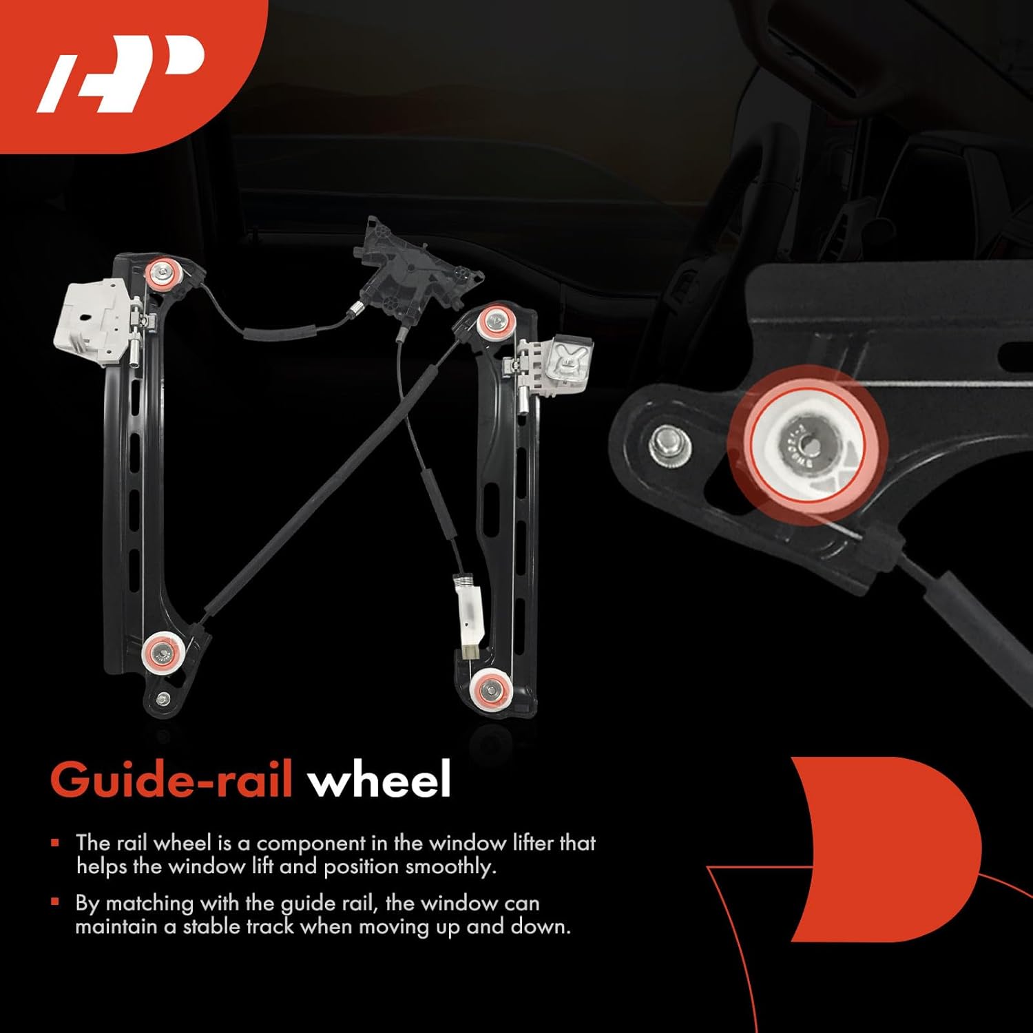 A-Premium Power Window Regulator Rear Driver Side Compatible with Mercedes-Benz W219 Series CLS550 2012-2018, CLS400 2015-2018, CLS63 AMG 2012-2014, Without Motor