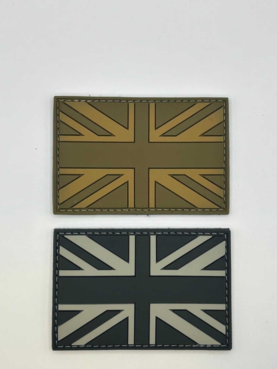 2 Piece UK British Flag Tactical Patch (3D-PVC Rubber Hook)