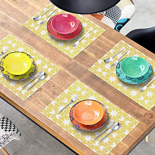 Set de table géométrique abstrait lot de 6 lavable pour salle à manger 30x45 - 8
