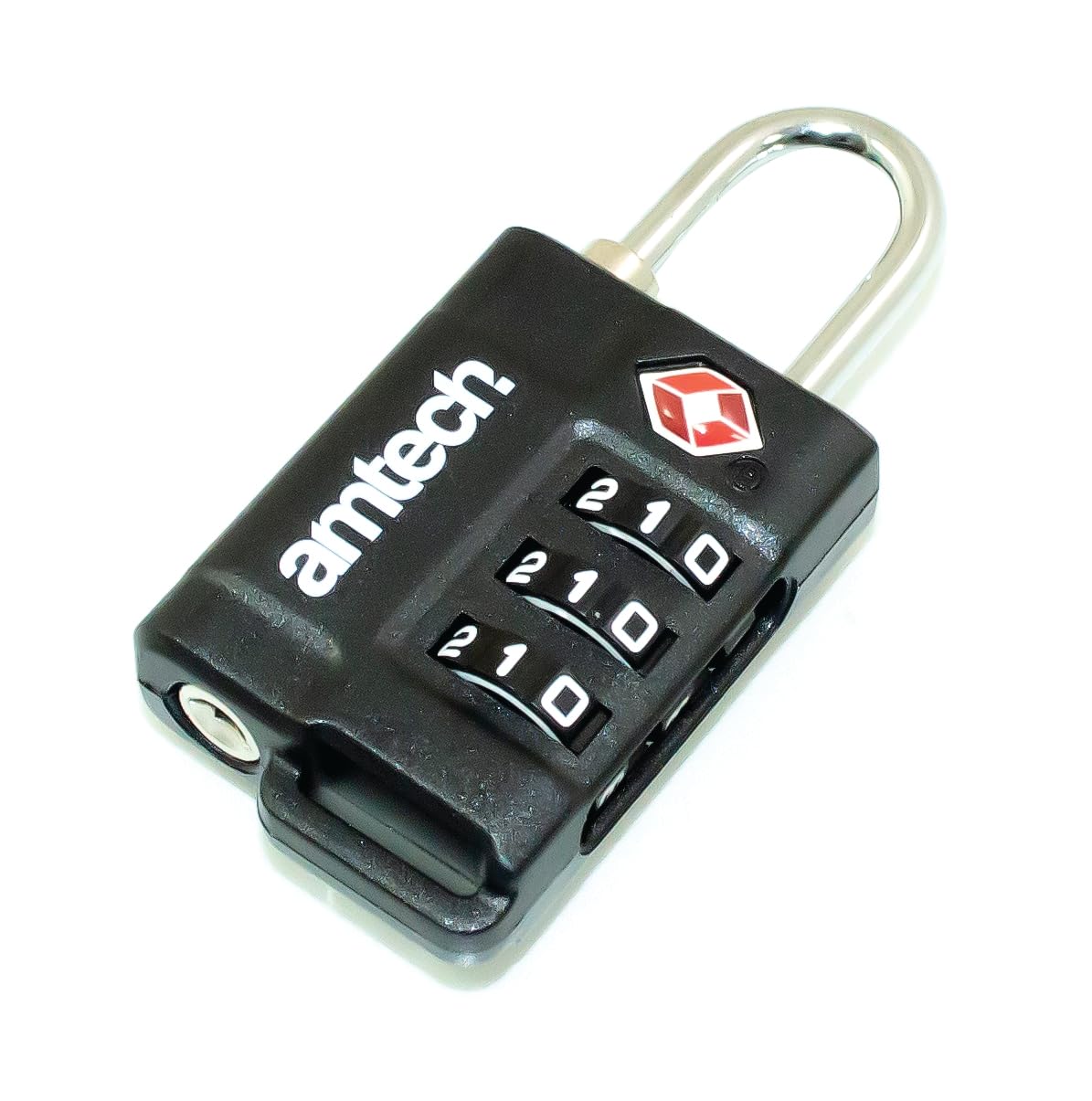 Amtech T1130 TSA-Approved Combination Travel Padlock, 3 Digit Combination Suitcase Lock, Travel Luggage Lock for Suitcases, Travel Bags, Backpacks, Lockers, Gym, Bike Locks, (Black)