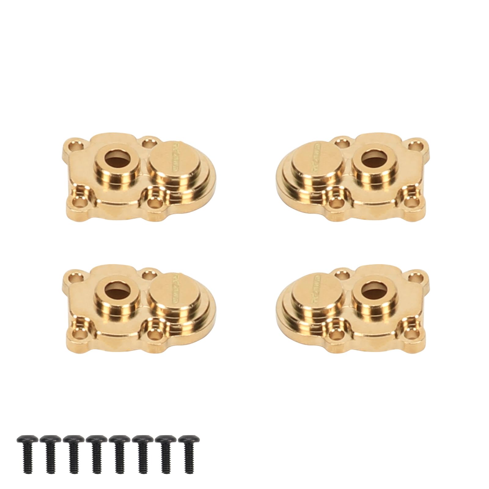 RCAWD Full Brass Front Rear Portal Axle Gear Covers for Traxxas TRX-4M 1/18 4WD Parts