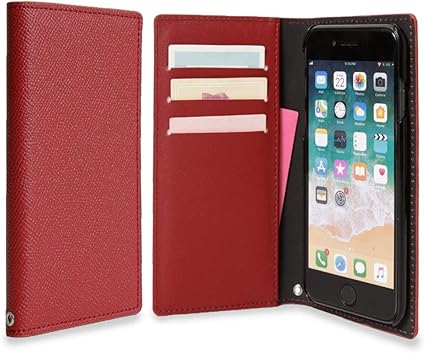 Amazon Iphone Se 第2世代 年 ケース 手帳型 スタンド機能 ビジネス シンプル マグネットなし ベルトなし カバー レッド Simフリー モバイルプラス ケース