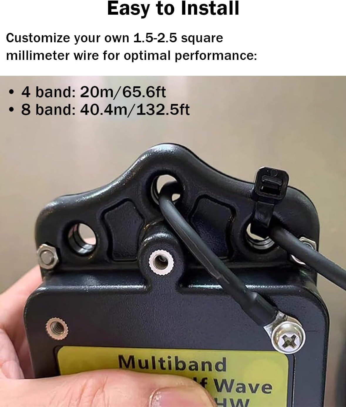 Upgraded 150W HF End Fed Antenna, 1-30MHz CW FM AM FT4 FT8 SSB End Fed Radio Antenna 4 Band 8 Band for Outdoor 1:64 1:49