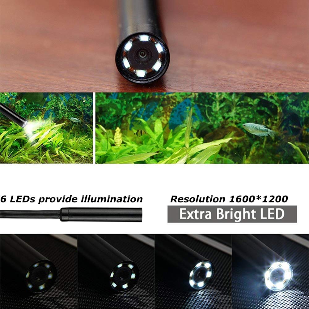 Bezprzewodowa kamera węża 8,5 mm, endoskop HD o rozdzielczości 5,0 megapikseli IP67 wodoodporna kamera inspekcyjna do przemysłu, naprawy hydraulicznych, Hardwire 15 m
