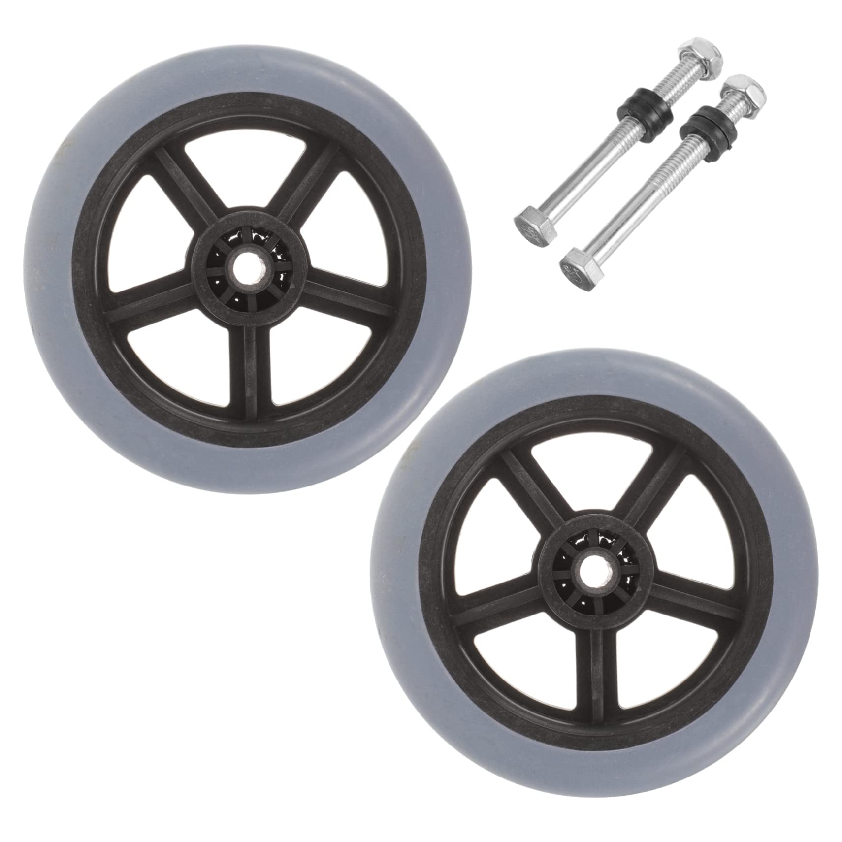 NOLITOY Wheelchair Accessory 2 Pack Front Wheels Universal Fit Sturdy Non-Slip Wear-Resistant for Wheelchair Walker and Medical Vehicles