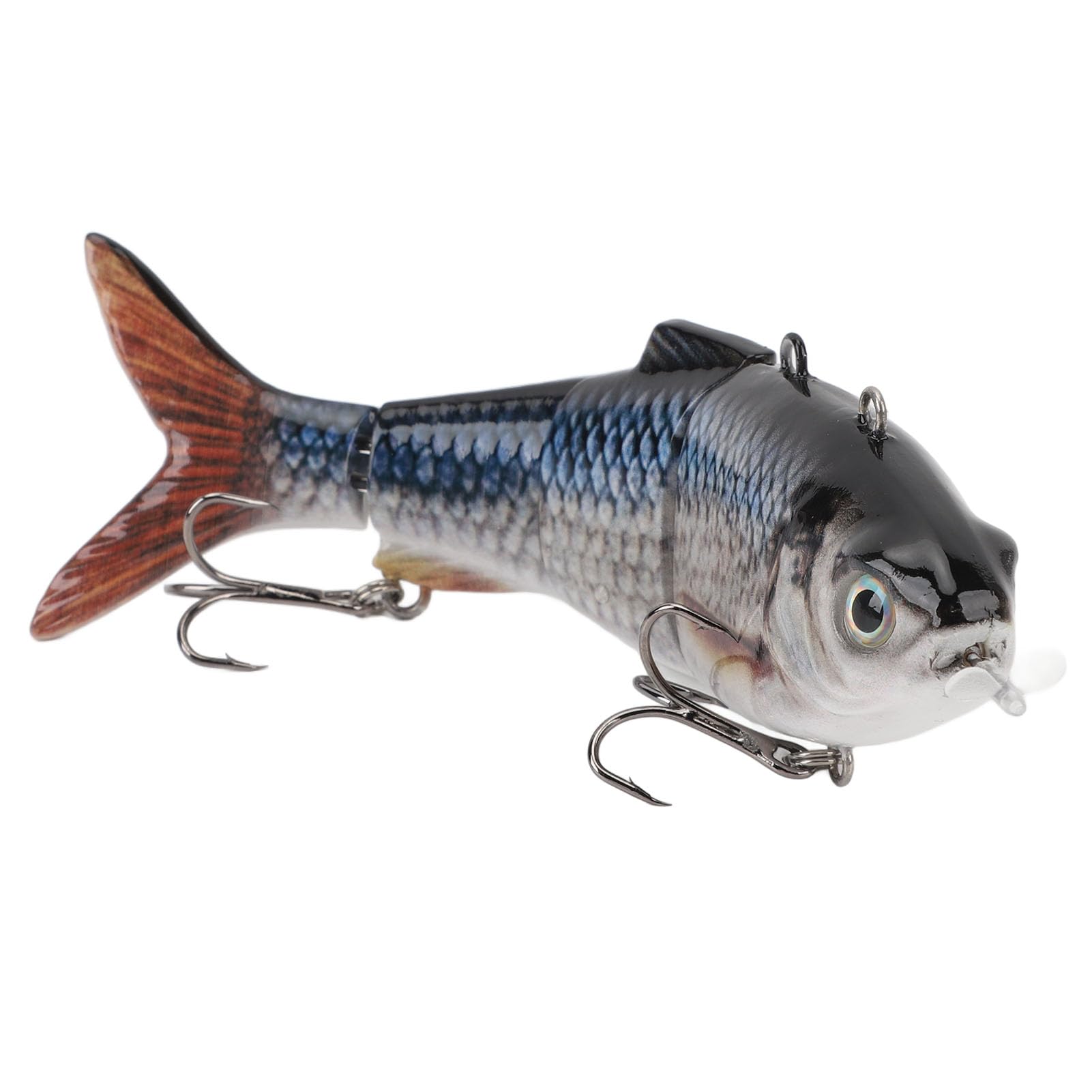 Señuelo Eléctrico, Cebo de Natación Multiarticulado Recargable con Luz LED para Pesca, Natación Automática Realista, Emisión de Luz Verde Subacuática