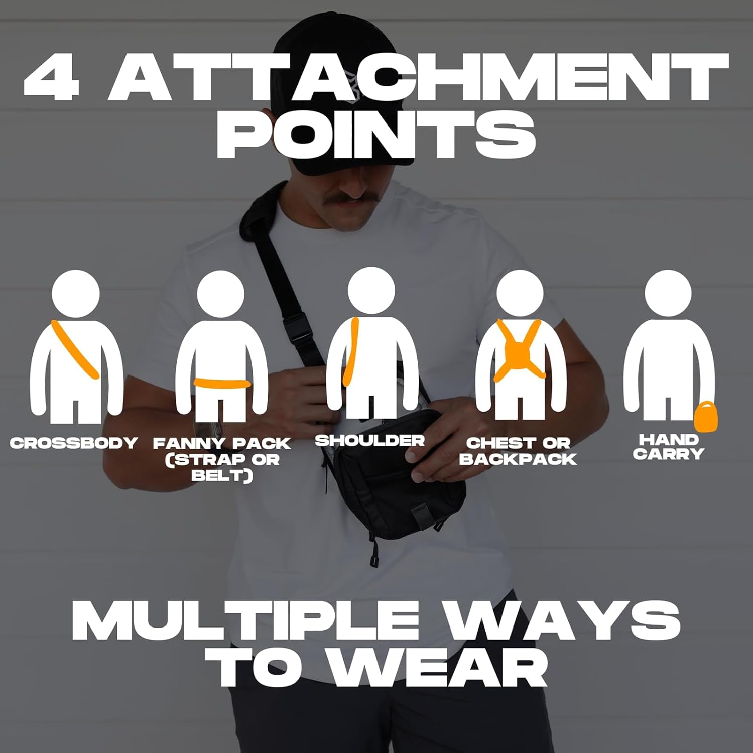 Magnetic Bag Company - Crossbody Bag Sling Chest Bag for Men and Women | Magnetic Gym & Travel Bag - Image 4