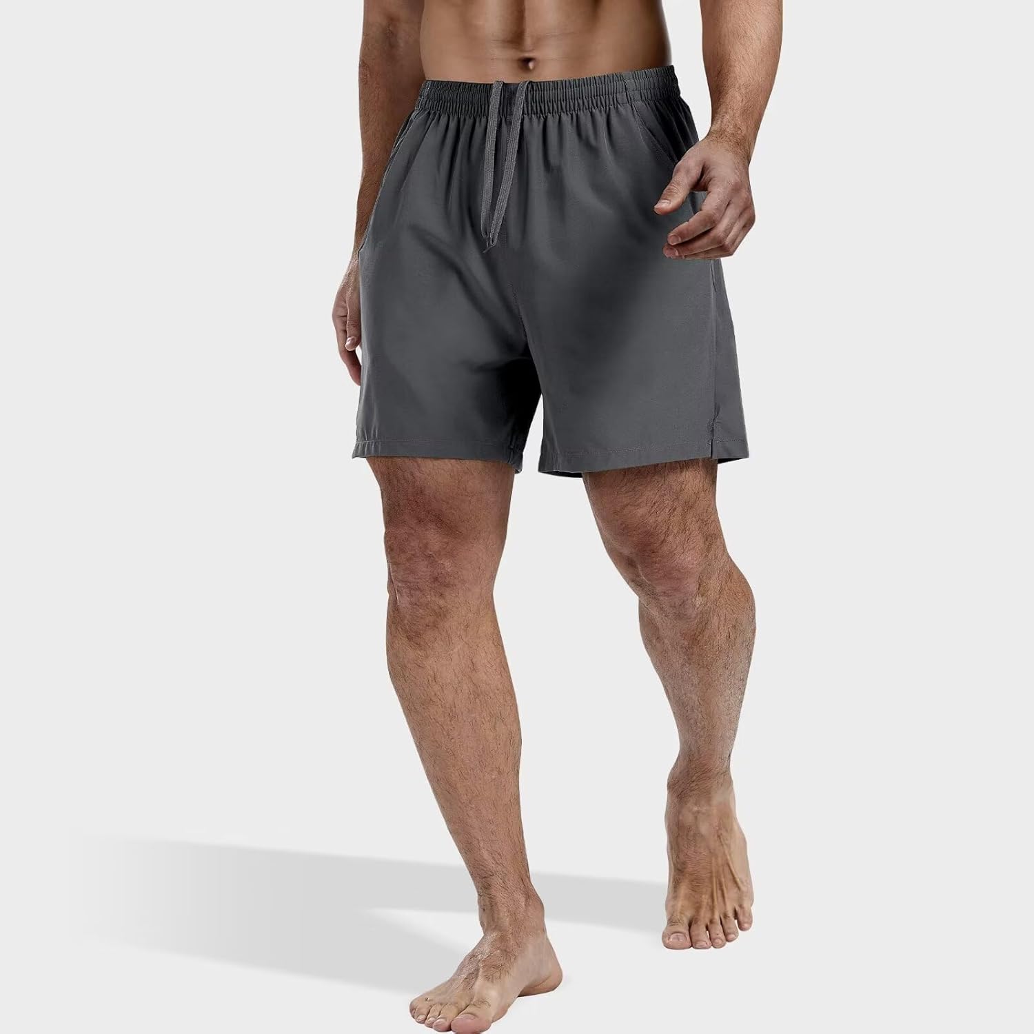 3 Pack Men's Athletic Running Shorts 5 Inch,Quick Dry Gym Workout Shorts with Zip Pockets - Image 2