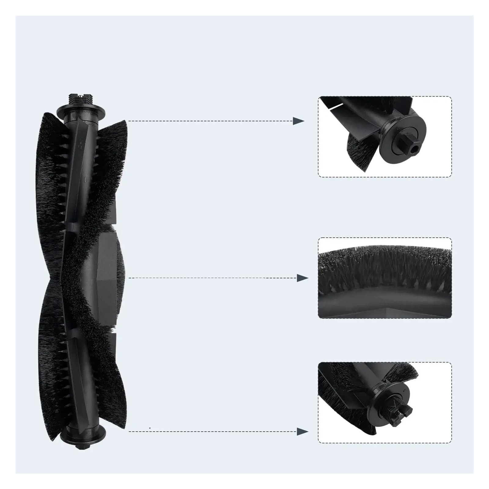 Compatible With Compatible With Tikom G8000 / G8000 Pro/Honiture G20 Pro Roller Side Brush Filter Mop Cloths Rag Robot Vacuums Spare Part Accessory(Set N)