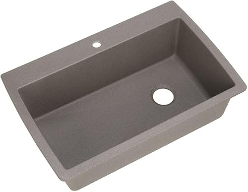 Blanco, 441219 Diamond Silgranit - Tarja para instalar debajo o encima de la barra de la cocina color Biscotti.