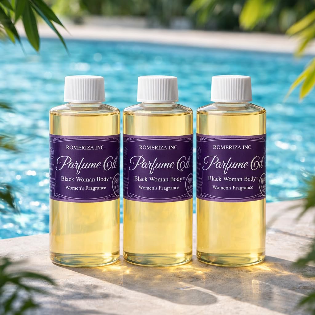 10 Oz Black Women Fragrance Body Oil Perfume, Scented Fragrance Body Oil, Scented Body Oil Perfume For Home & Gifting, Strong Essence Long Lasting Perfume