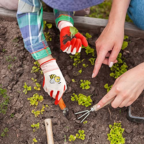 Yumoin 10 Pairs Kids Gardening Gloves Children Garden Gloves Rubber Coated Toddler Work Gloves For Boys Girls Outdoor (Small (Age 3-5)) #TOP2