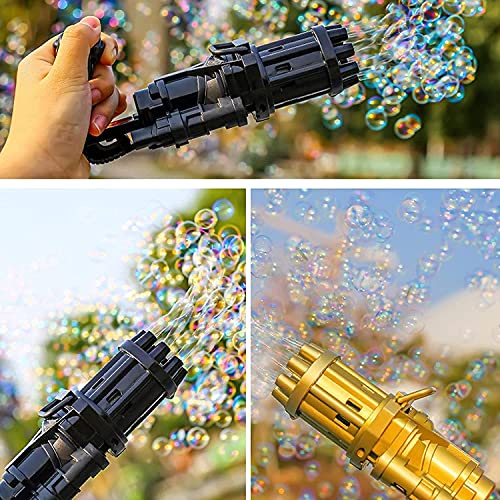 Image of Toy Cloud 8 Hole Automatic Bubble Maker with Bubble Solution for Toddlers, Battery Operated Gatling Bubble Machine Gun Toy, Outdoor & Indoor Toys for Kids, Bubble Machine for Fun Activity- Multicolour