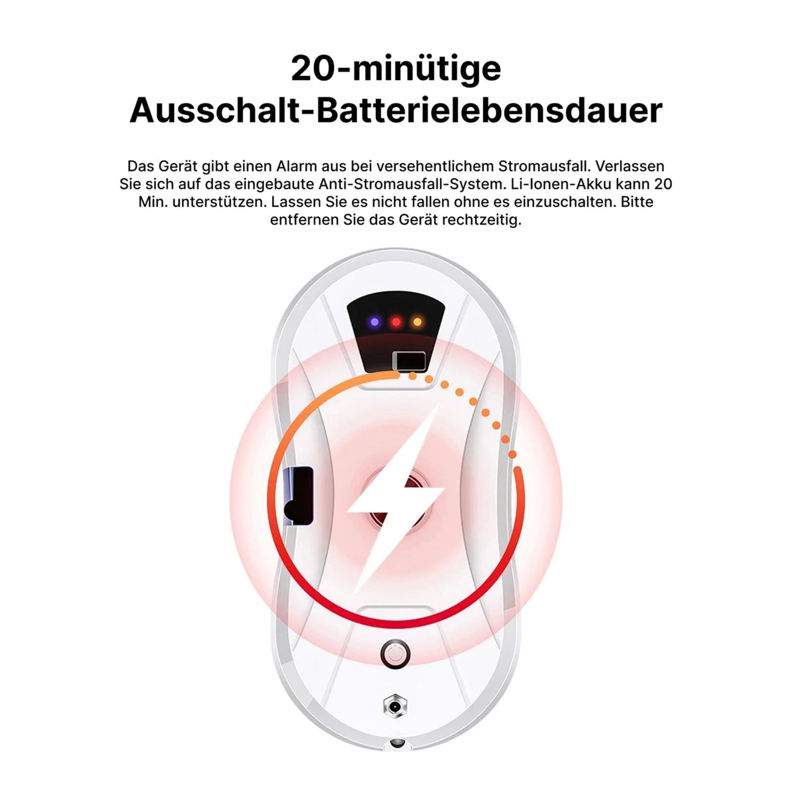 Osmo Roboclean Fensterputzroboter, Automatischer Fensterreiniger mit Wassersprühen, Komfortable Fernsteuerung, 3 Automatische Reinigungsmodi, Nass- & Trockenreinigung, Für Alle Glatten Oberflächen