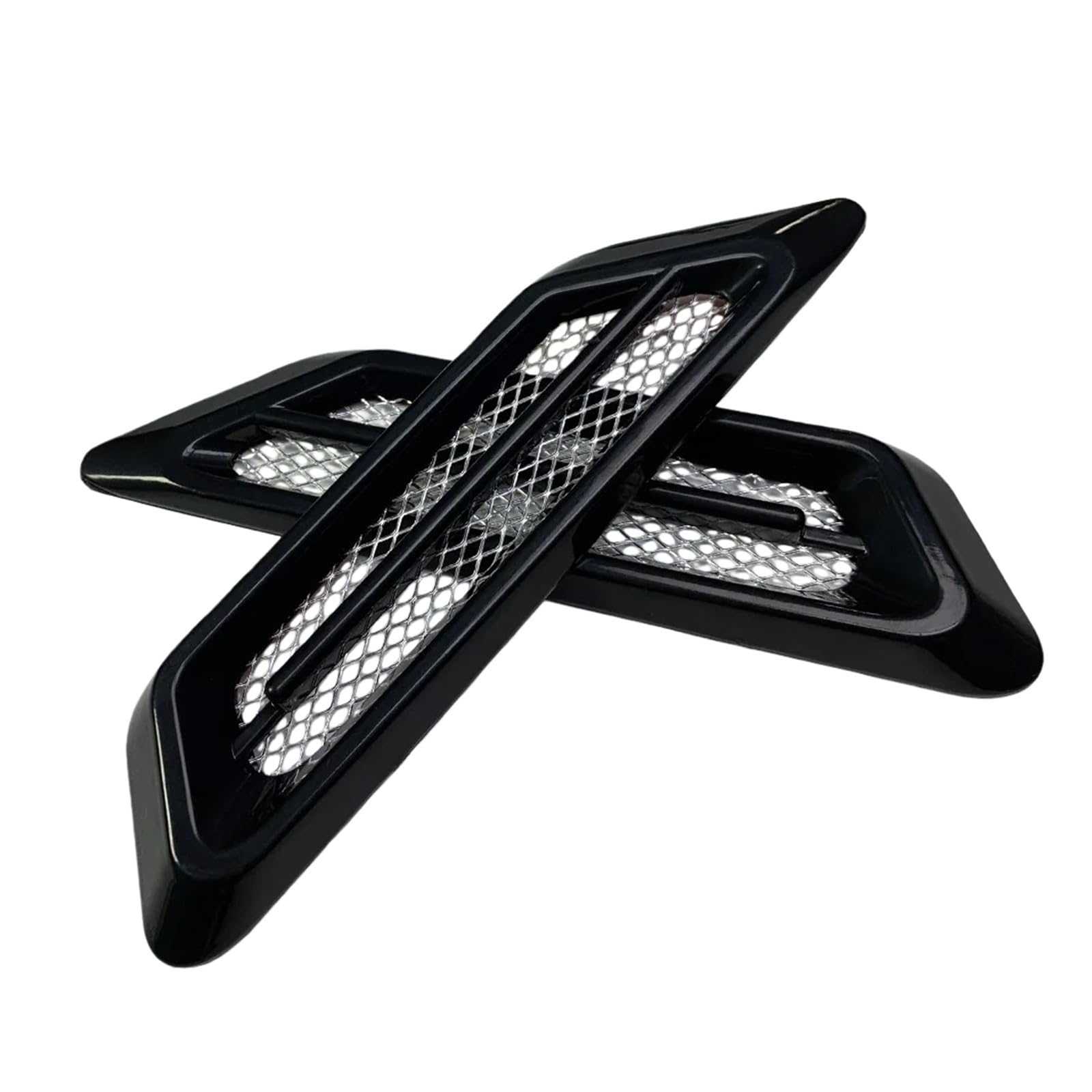 Couverture Capot Fibre De Carbone Autocollants universels décoration ventilation latérale garde-boue flux d'air voiture SUV, 2 pièces, automobile général