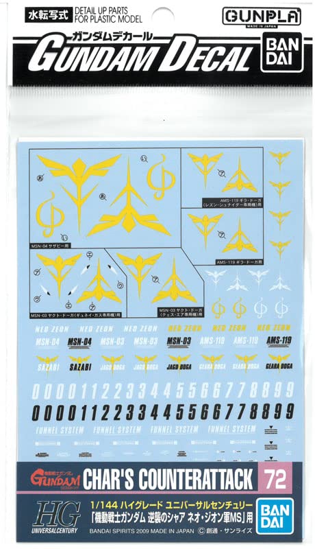 Amazon | barchetta ガンダムデカール No.72 HGUC 1/144 機動戦士