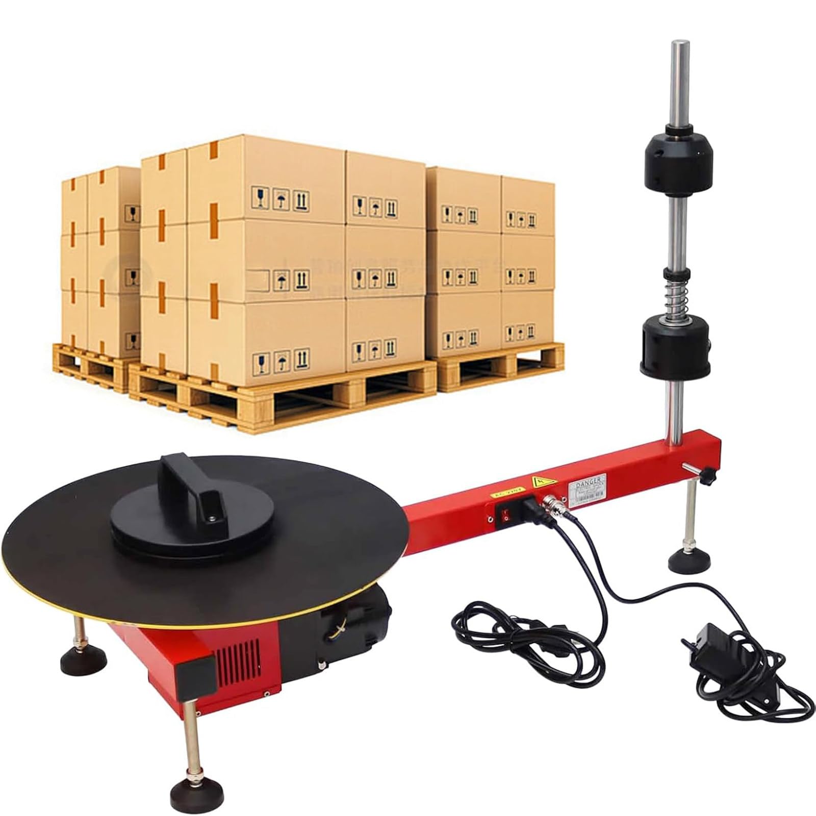 Jozyjul Electric Stretch Film Wrapping Bench, Stretch Film Wrapping Machine,Film Dispenser Wrap Machine, Or Manual Can Be Used, For Stretch Film Wrap Roll