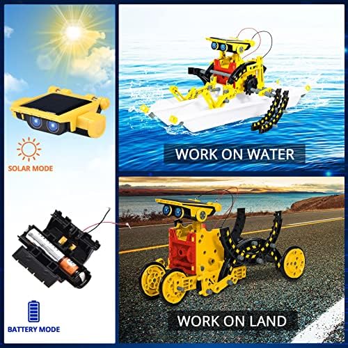 STEM 12-in-1 Solar Robot Toys,OMWay Science Kits for Kids Age 8,Building Experiment Engineering Robotics Kits,Christmas Birthday Gifts Toy for 9 10 11 12 13 14 Year Old Boys Girls