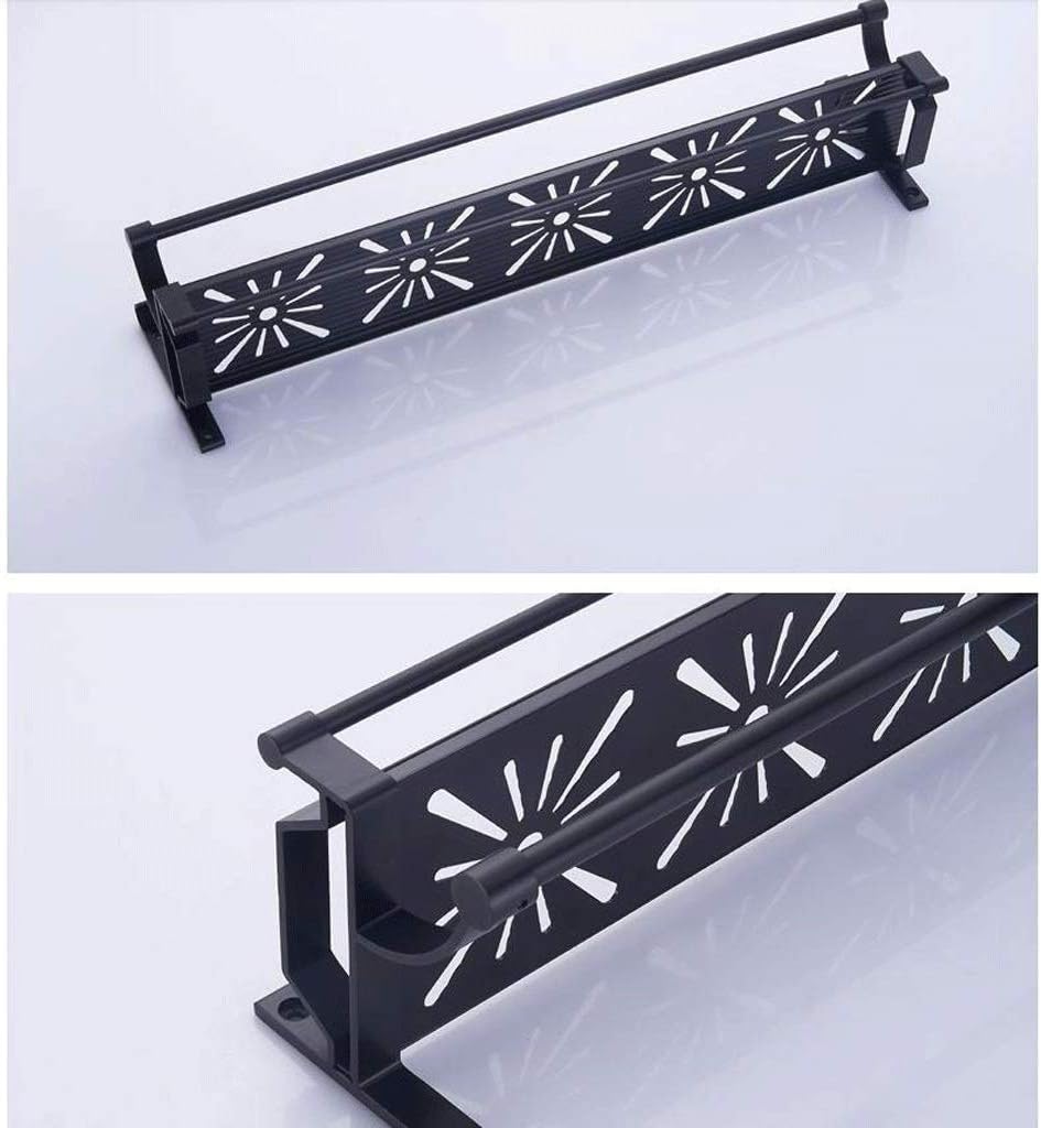 Towel Rack Bathroom Lavatory Towel Rack Towel Shelf with Two Towel Bars Wall Mount Holder(60cm)