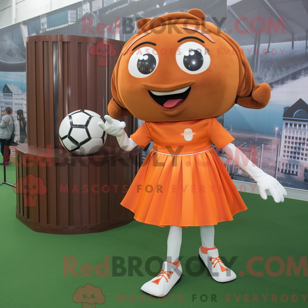 Rust Soccer Goal maskotka kostium postać ubrana w plisowaną spódnicę i zegarki