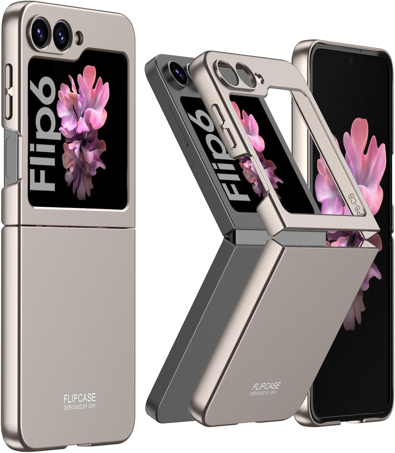 FTRONGRT Case for Samsung Galaxy Z Flip 7 FE/Samsung Galaxy Z Flip 6, Ultra-Thin, Anti-Drop, Anti-Scratch, Folding PC Protective Case. Titanium Gray